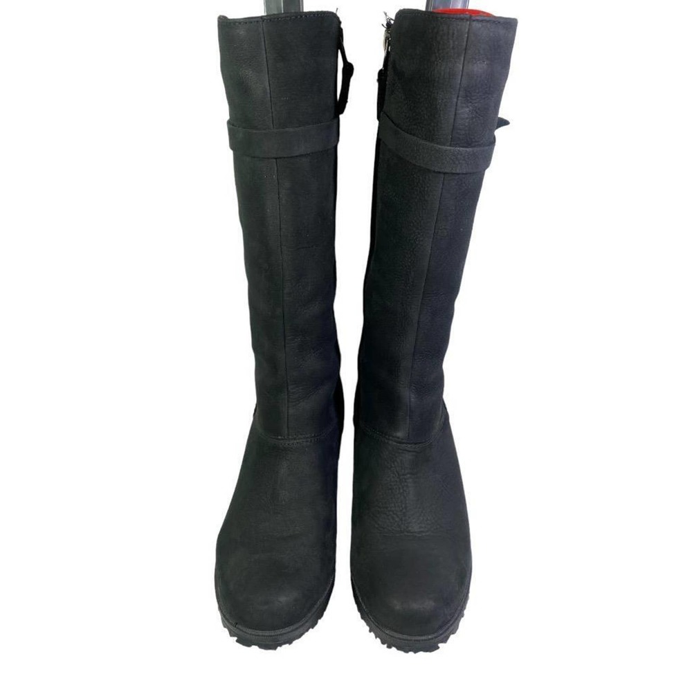 Eddie Bauer Lodge Wedge Waterproof Insulated Boot Women size 8.5 Black Leather - Picture 8 of 11